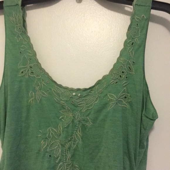 Eyelet embroidered tank top. TWO FOR $20 - Picture 2 of 4